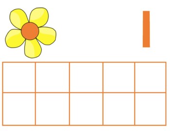 Preview of SPRING THEMED Tens Frame - 1:1 Correspondence Practice