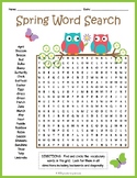 SPRING TIME VOCABULARY Word Search Puzzle Worksheet Activity