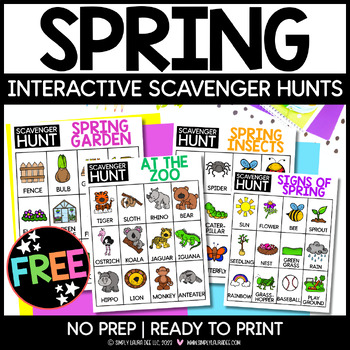 Preview of SPRING Themed Scavenger Hunts