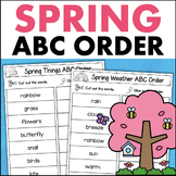 SPRING Cut and Paste ABC Order & Word Search Worksheets FREE