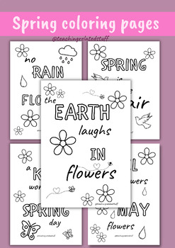 Preview of SPRING coloring pages | quotes