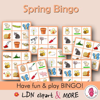 Preview of SPRING printable BINGO GAME, a fun springtime activity, print & go
