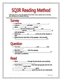 SQ3R Reading Comprehension and Study Skills Fill-in-the-Bl