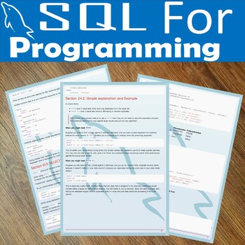 Preview of SQL complete Curriculum for programming and computer science