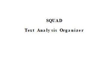 Preview of SQUAD Text Analysis Organizer