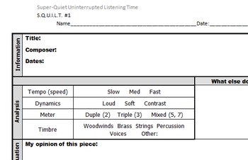 Preview of SQUILT Bundle - Super Quiet UnInterrupted Listening Time