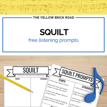 Preview of SQUILT: active listening worksheets for music - music worksheets