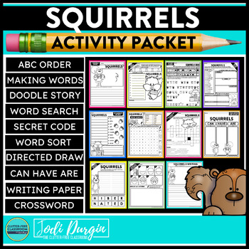 Preview of SQUIRRELS ACTIVITY PACKET word search early finisher activities worksheets