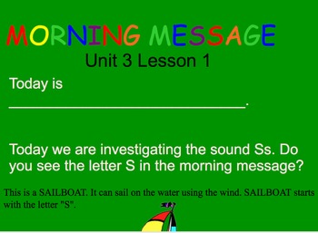 Preview of SRA Kindergarten Flip Charts UNIT 3 LESSON 11 THRU 15