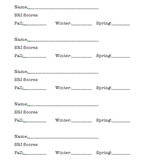 SRI recording sheet for students
