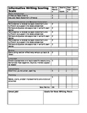 SRSD Informative Writing Scoring Scale (Student friendly version)