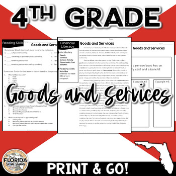 Preview of SS.4.FL.2 Goods and Services Opportunity Cost Florida Financial Literacy