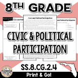 SS.8.CG.2.4 Civic and Political Participation in early Ame