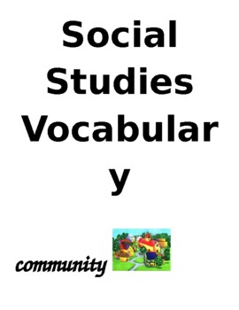 Preview of SS and Science Vocabulary