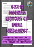 SS7H3 Modern History of India Webquest