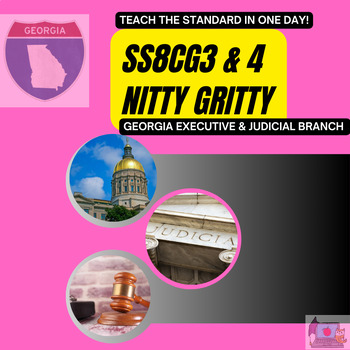 Preview of SS8CG3 & SS8CG4 Executive & Judicial Branch Nitty Gritty Teach in Mini-Lecture!