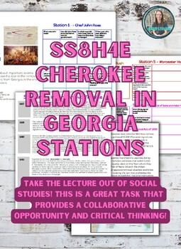 Preview of SS8H4e Cherokee Removal in Georgia Stations