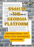 SS8H5a The Georgia Platform Reading with Text Dependent Questions