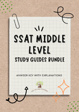 SSAT Middle Level Study Guides Bundle (ANSWER KEY WITH EXP