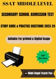 SSAT Middle Study Guide 2023-2024- Exam Practice Tests.