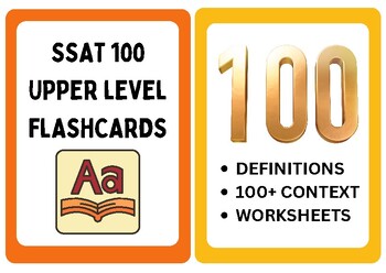 Preview of SSAT UPPER LEVEL FLASHCARDS