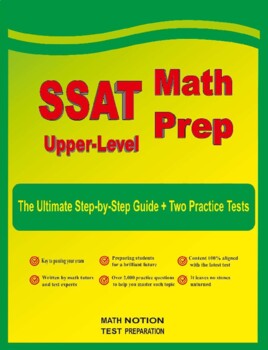 Preview of SSAT Upper Level Math Prep: The Ultimate Step by Step Guide + 2 Tests