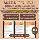 SSAT Upper Level Prep Book 2023-2024 | Comprehensive Exam 