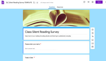 Preview of SSR (Silent Reading) Google Forms Survey (Literary Devices Specific) 