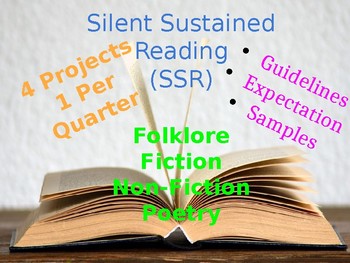 Preview of SSR Sustained Silent Reading Projects for Every Quarter! (Year Long)