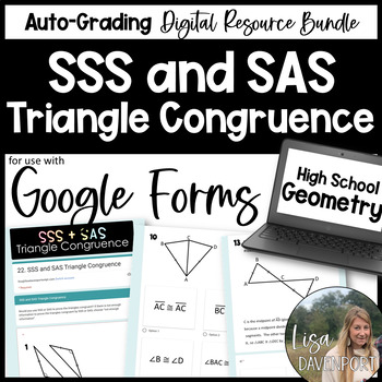 Preview of SSS and SAS Triangle Congruence Google Forms Homework