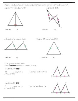 Triangle Congruence Sss Vs Sas Worksheet Answers