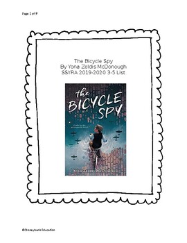 Preview of SSYRA 2019-2020 The Bicycle Spy by Yona Zeldis McDonough