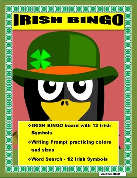 Preview of ST. PATRICK'S DAY BINGO- K-2 Writing Prompt-Distance Learning