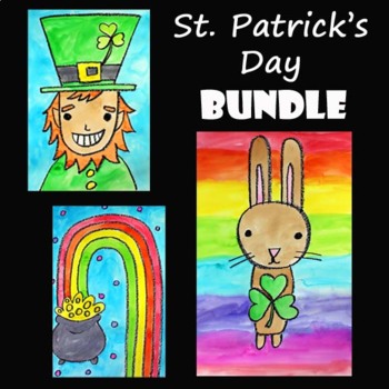 Preview of ST. PATRICK'S DAY BUNDLE | 3 EASY Drawing & Painting Video Art Projects