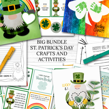 Preview of ST. PATRICK'S DAY CLASSROOM PRINTABLES, DIY KIDS CRAFT KIT, MARCH ACTIVITIES