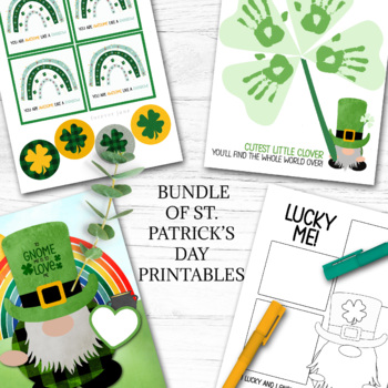 Preview of ST. PATRICK'S DAY EDUCATIONAL PRINTABLES SET, MARCH ACTIVITY PRIMARY CLASSROOMS