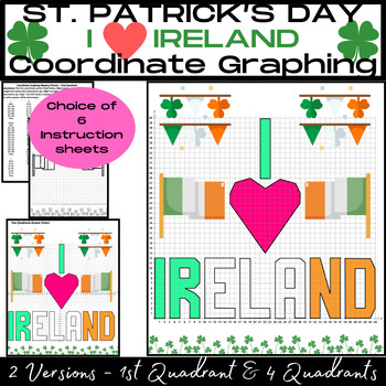 Preview of ST. PATRICK'S DAY - I HEART IRELAND Coordinate Graphing Mystery Picture