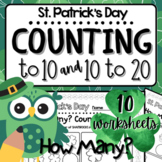 ST. PATRICK'S DAY Kindergarten Activities | MATH Counting 