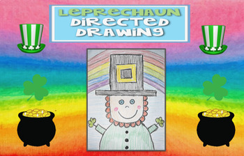 Preview of ST. PATRICK'S DAY "LUCKY THE LEPRECHAUN" DIRECTED DRAW ART