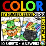 ST. PATRICK'S DAY MATH COLOR BY CODE TEEN NUMBER SENSE MAR