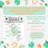 ST. PATRICK'S DAY - Math Riddle - Adding Fractions with Un