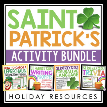 Preview of St. Patrick's Day Activities, Assignments Presentations, and Games Bundle