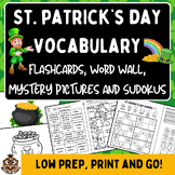 ST PATRICK'S DAY VOCABULARY Flashcards Word Wall Mystery P