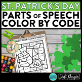 ST. PATRICK'S DAY color by code March coloring page PARTS 