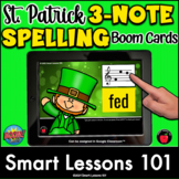 ST. PATRICK's DAY 3 NOTE SPELLING BOOM CARDS™ Music Note A