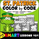ST. PATRICK's DAY Music COLOR by CODE Note Rhythm Dynamic 