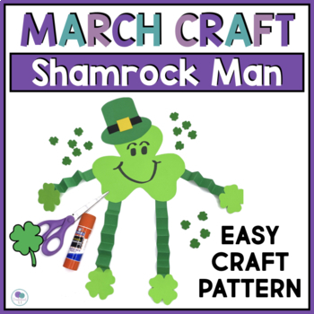 Preview of St. Patricks Day Craft Shamrock Craft Kindergarten First Grade 2nd Grade