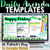 ST. PATRICKS DAY Daily Agenda Google Slides Daily Schedule