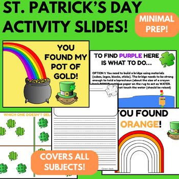 Preview of ST. PATRICKS DAY GOOGLE Slides- NO PREP- EDITABLE-