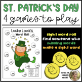 St. Patrick's Day March Games: Sight Words, Word Roll,  Ki